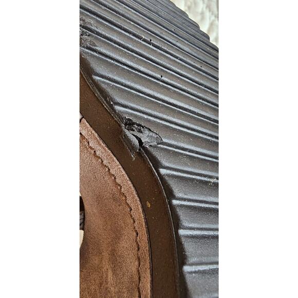 Janet Sport Platform Leather Wedge Gladiator Cage Sandal Heels EU 38 US 7.5 90s - Picture 7 of 8